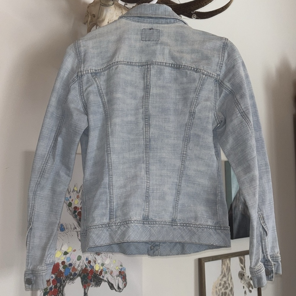 Indian Rose🌹 Distressed Jean Jacket - Picture 2 of 16